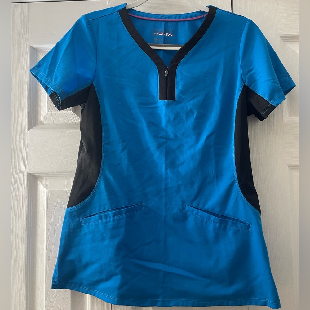 Healing Hands Yoga Scrub Top